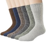 YSense 6 Pairs Mens Wool Socks - Thermal Cozy Warm Socks for Winter