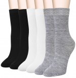 4-5 Pairs Womens Socks Casual Cotton Crew Socks
